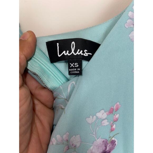 LulusTake You There Mint Green Floral Print Maxi Dress XS NWT - Picture 11 of 11